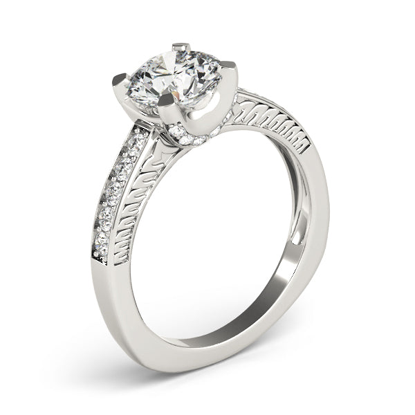 Channel Set Single Row Engagement Ring