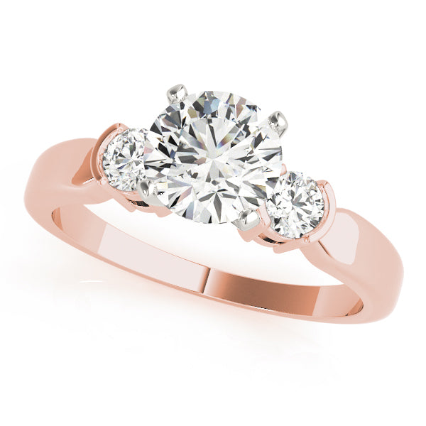 ENGAGEMENT RINGS 3 STONE ROUND