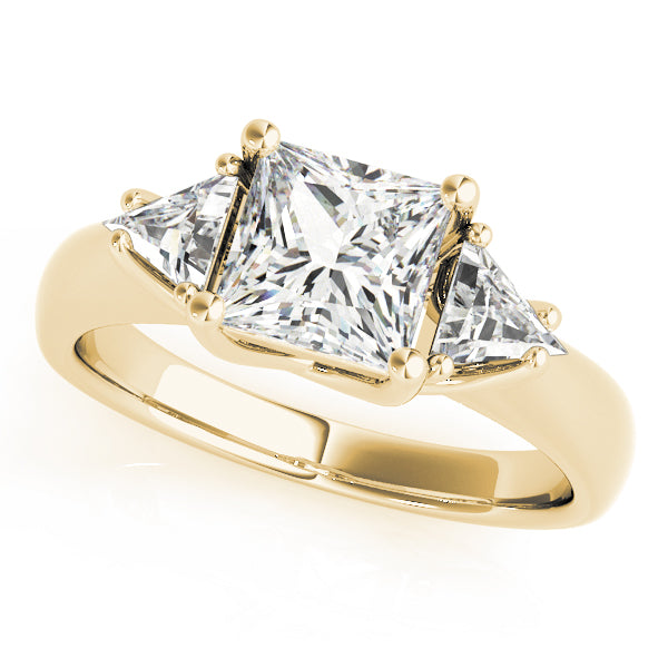 3-Stone Princess-Cut Trellis Engagement Rings