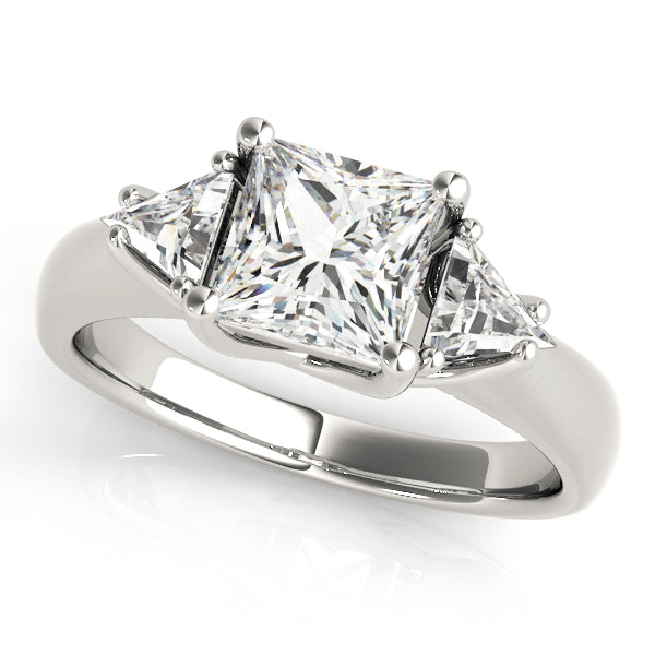 3-Stone Princess-Cut Trellis Engagement Rings