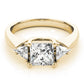 3-Stone Princess-Cut Trellis Engagement Rings