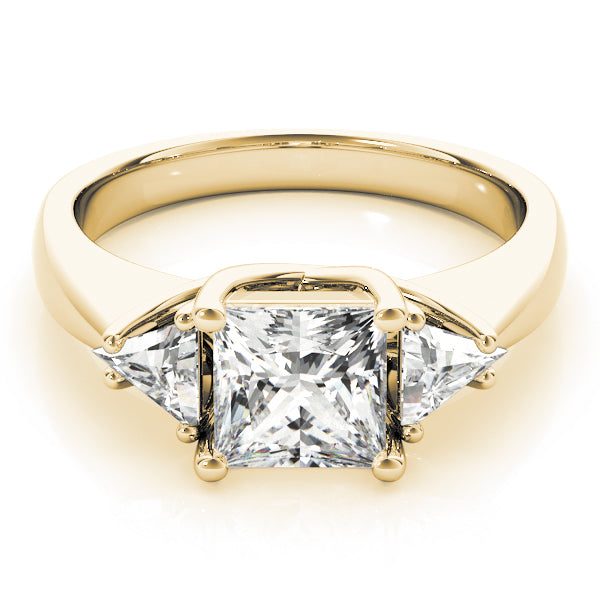 3-Stone Princess-Cut Trellis Engagement Rings
