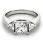 3-Stone Princess-Cut Trellis Engagement Rings
