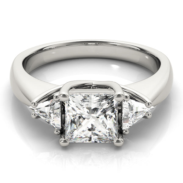 3-Stone Princess-Cut Trellis Engagement Rings