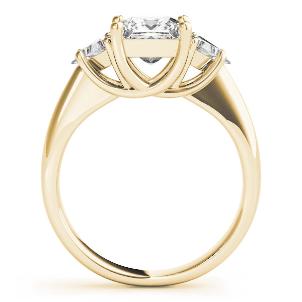 3-Stone Princess-Cut Trellis Engagement Rings