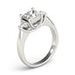 3-Stone Princess-Cut Trellis Engagement Rings