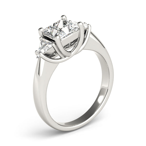 3-Stone Princess-Cut Trellis Engagement Rings