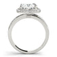 Double Row Cushion Halo Engagement Ring