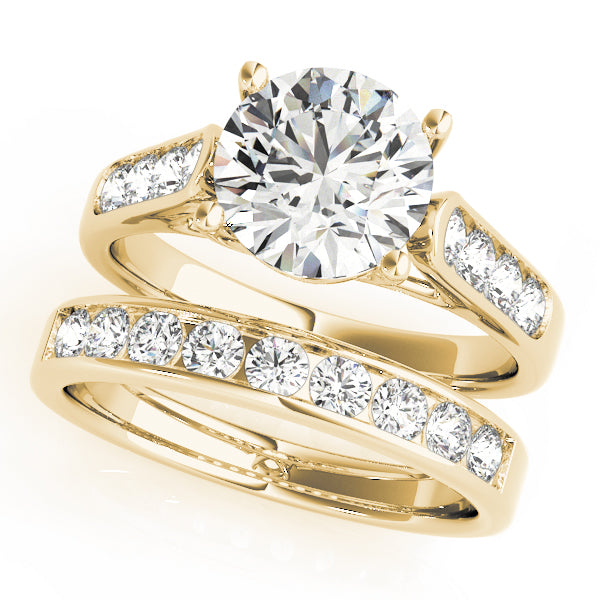 Channel Set Trellis Engagement Rings