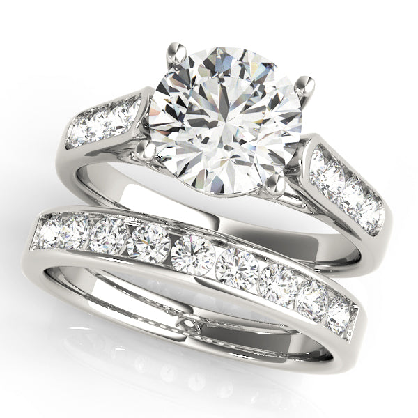 Channel Set Trellis Engagement Rings