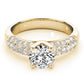 Multirow Pavé Set Engagement Ring