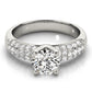 Multirow Pavé Set Engagement Ring