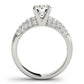 Multirow Pavé Set Engagement Ring