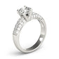 Multirow Pavé Set Engagement Ring