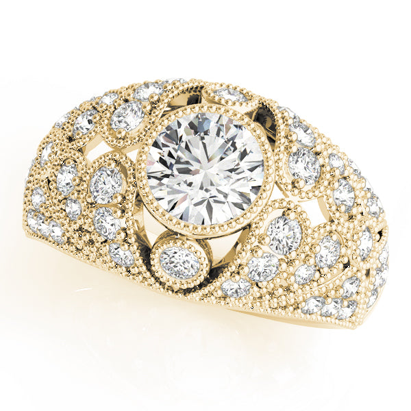 Antique Style Milgrain Engagement Ring