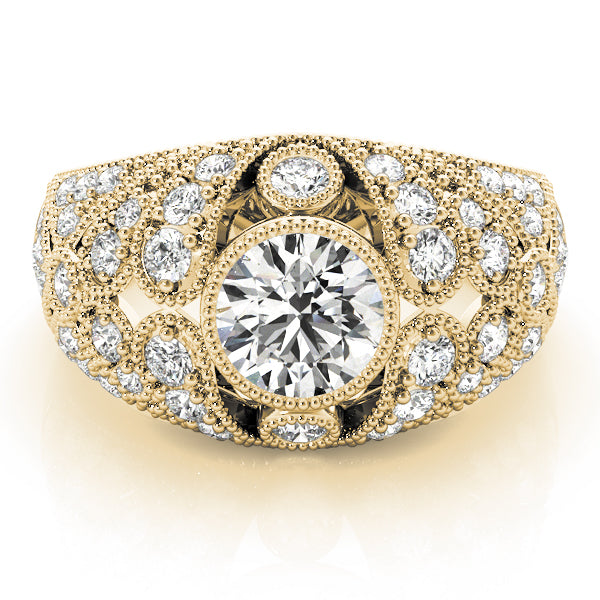 Antique Style Milgrain Engagement Ring