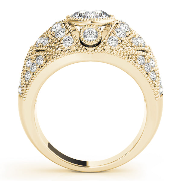 Antique Style Milgrain Engagement Ring