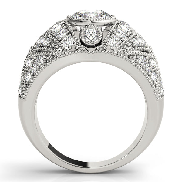 Antique Style Milgrain Engagement Ring