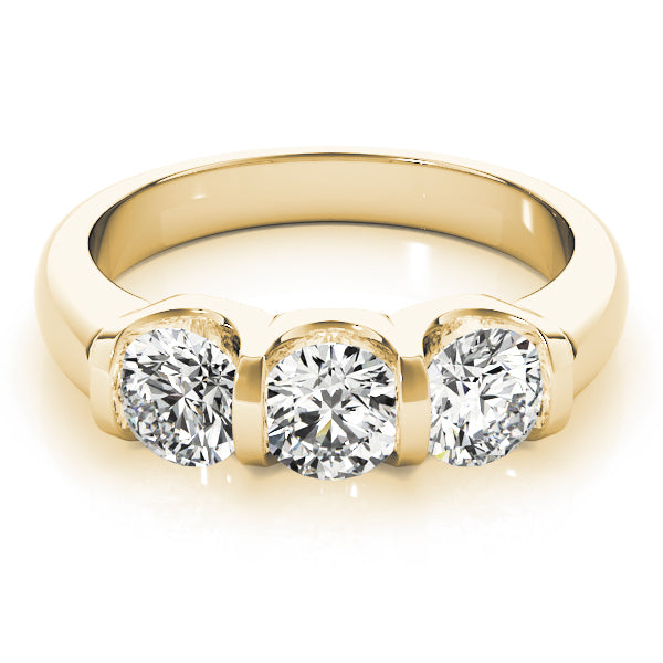 3-Stone U-Prong Engagement Ring