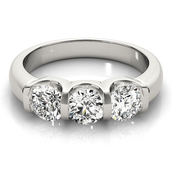 3-Stone U-Prong Engagement Ring