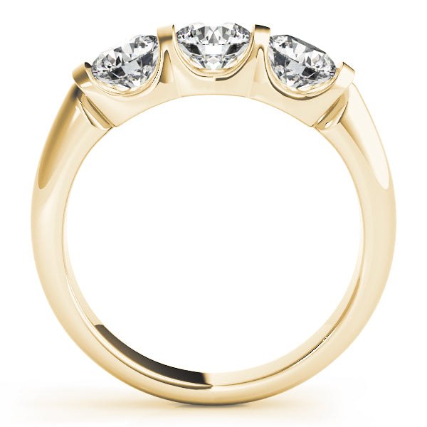 3-Stone U-Prong Engagement Ring