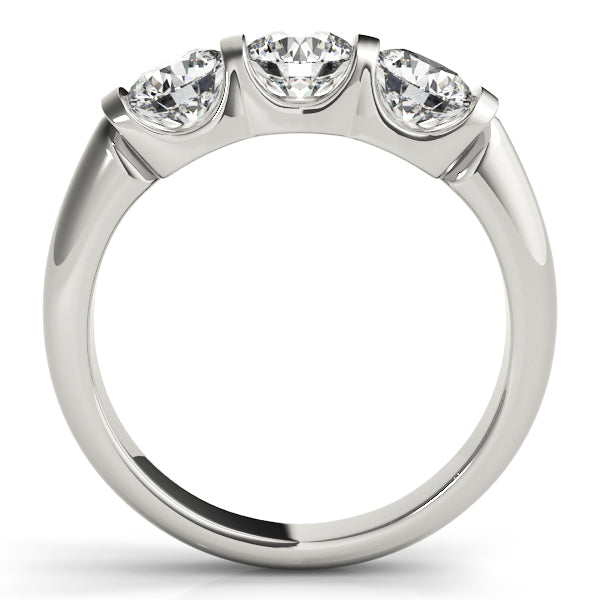 3-Stone U-Prong Engagement Ring