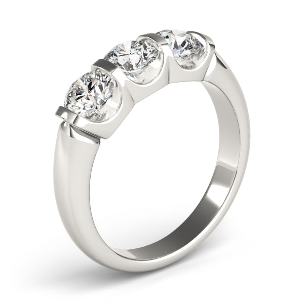 3-Stone U-Prong Engagement Ring