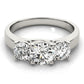 3-Stone Prong Set Trellis Engagement Ring