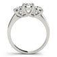 3-Stone Prong Set Trellis Engagement Ring