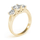 3-Stone Prong Set Trellis Engagement Ring