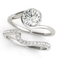 Solitaire Bypass Engagement Ring