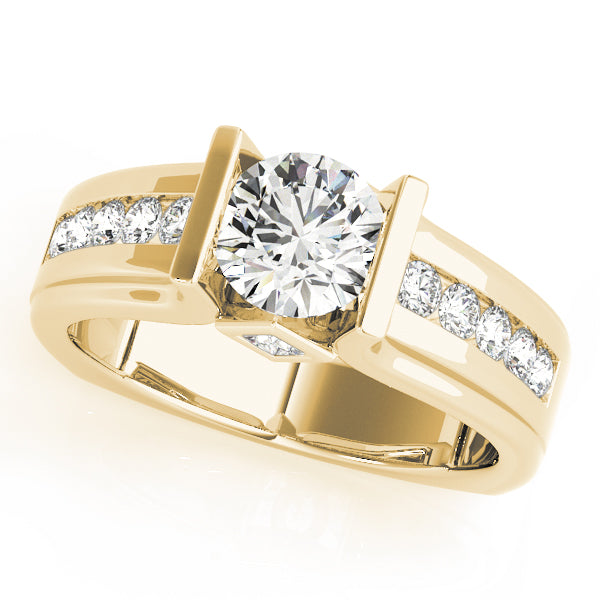 Single Row Channel Set Engagement Rings