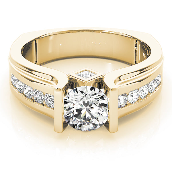 Single Row Channel Set Engagement Rings
