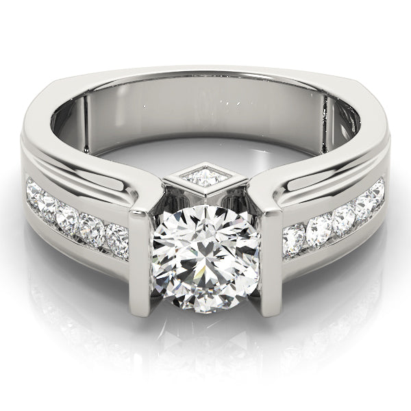 Single Row Channel Set Engagement Rings