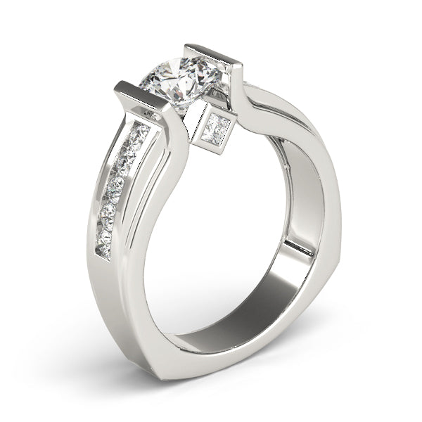 Single Row Channel Set Engagement Rings