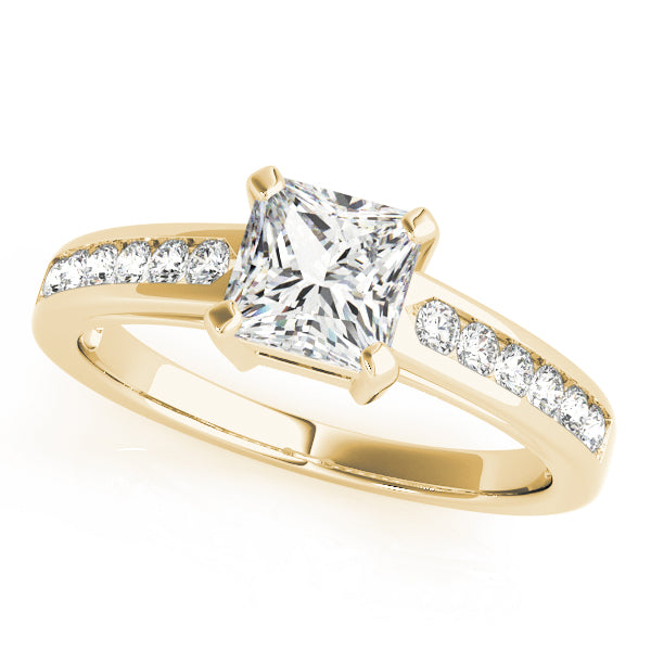 Channel Set Single Row Engagement Ring