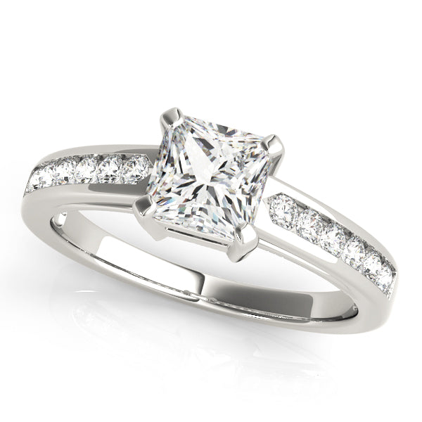 Channel Set Single Row Engagement Ring