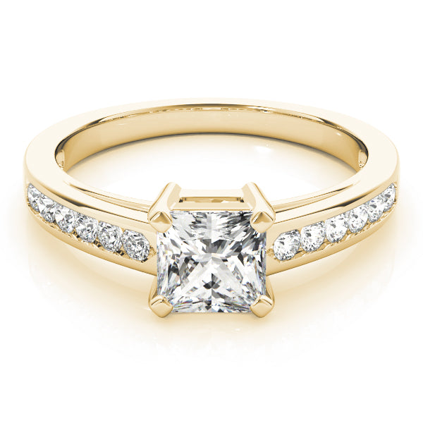 Channel Set Single Row Engagement Ring