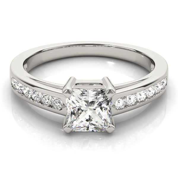 Channel Set Single Row Engagement Ring
