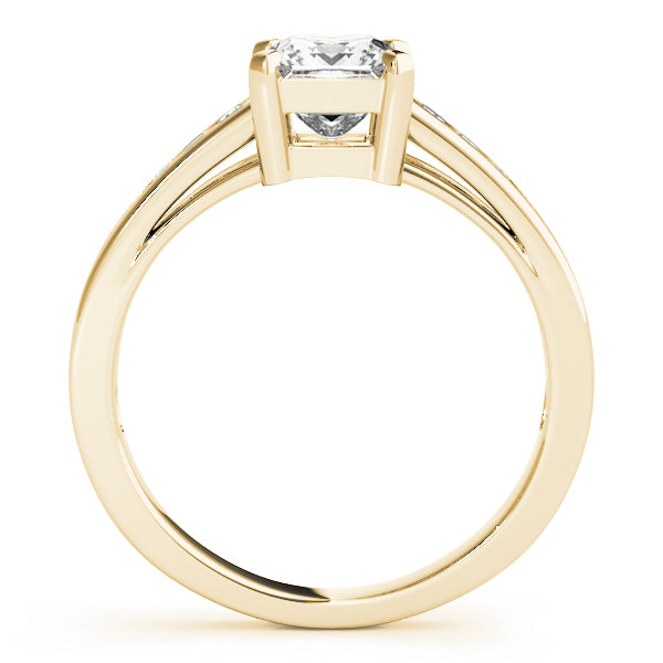 Channel Set Single Row Engagement Ring