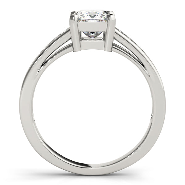 Channel Set Single Row Engagement Ring