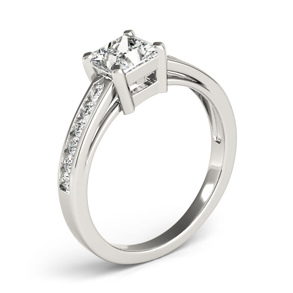 Channel Set Single Row Engagement Ring