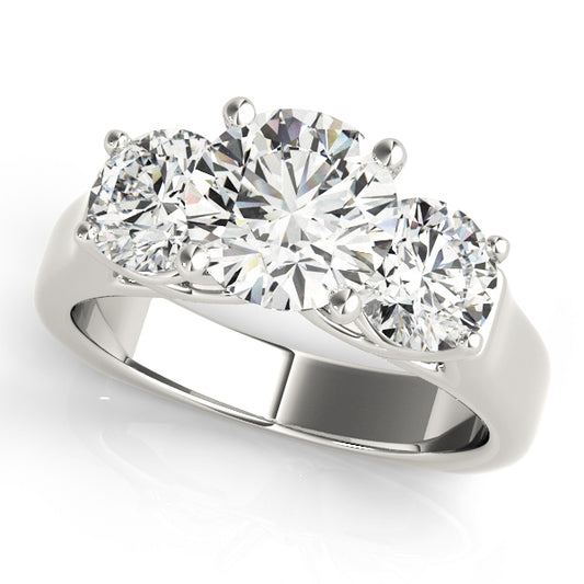 3-Stone Round Engagement Ring