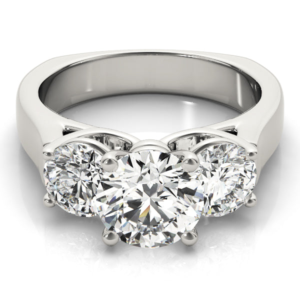 3-Stone Round Engagement Ring