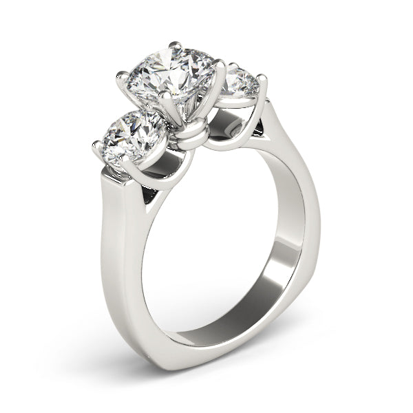 3-Stone Round Engagement Ring