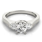 3-Stone Round Trellis Engagement Ring