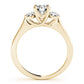 3-Stone Round Trellis Engagement Ring