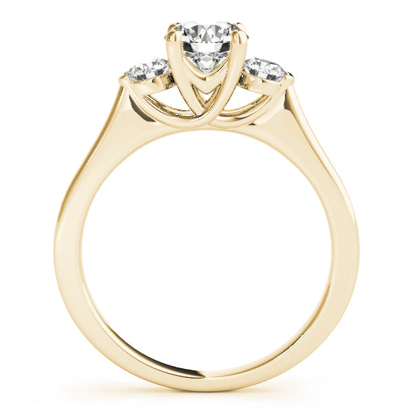 3-Stone Round Trellis Engagement Ring