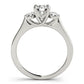 3-Stone Round Trellis Engagement Ring