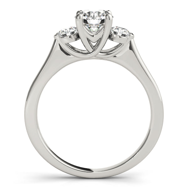 3-Stone Round Trellis Engagement Ring
